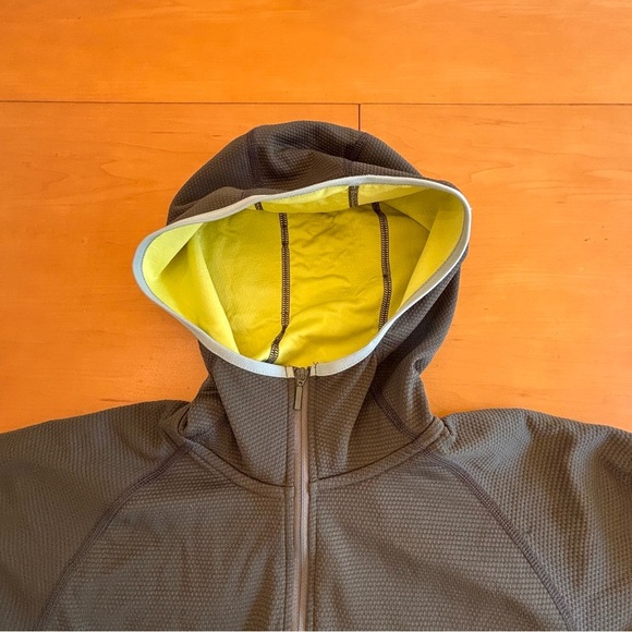 Mammut Outline M olive green zip pull hoodie fleece performance jacket - Picture 3 of 11